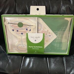 kate spade Green and White Party Invitations Set